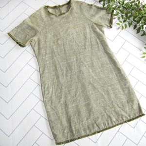 Sage Green Raw Edge Loose Thread Dress sz MED NWOT